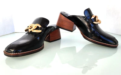 Steve Madden Lorie charol tacón mulas con cadena gruesa nuevo talla 6M Foto 1 de 4