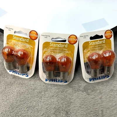 6pk Signaling Lamp Philips Standard 2057NA B2-12V Original Equipment Quality - Image 1 of 4