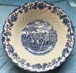 Fox Hunt Caza Myotts Servir Cuenco Blueware Transferencia - Imagen 1 de 3