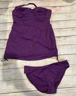 Anita Lilac Two Piece Maternity Tankini And Bikini Brief Set-NWT! Cup F; Sz 10 - Image 1 of 4