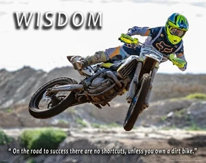 Motocross Motorcycle Fox Racing Motivational Poster Art Print Dealer Wall Decor  - Picture 1 of 1