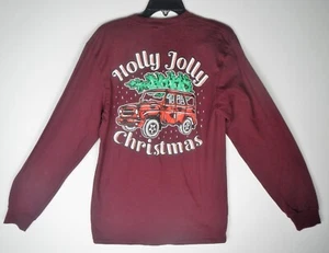 Southern Y'all Christmas in the South Holly Jolly Long Sleeve Tee T-Shirt - Picture 1 of 9