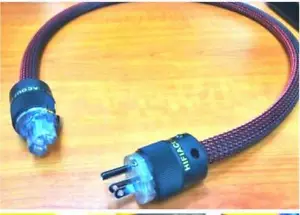 HiFi Audio AC 7n OCC Copper us Main IEC Power Cable Rhodium Plug - Picture 1 of 2