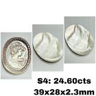 24.60cts 39x28x2.3mm Antique Gold Carved Shell Cameo Pendant