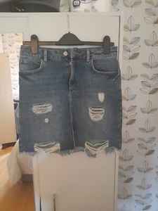 New Look Ripped Denim Skirt Age 14 Years - Picture 1 of 2