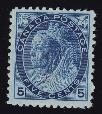 Canada Scott 79 Mint HR OG 1899  5c Blue Lot AB6012 bhmstamps - Image 1 of 2