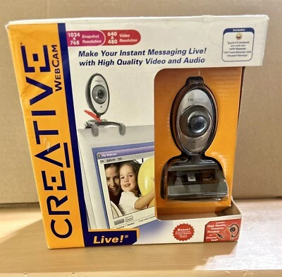 Creative Labs Webcam Live Yahoo Messenger USB Wired Webcam Built In Microphone - Image 1 of 4