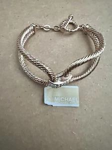 Brand New, An Authentic, MICHAEL KORS, Gold-tone, Toggle Bracelet, Jewelry - Picture 1 of 12