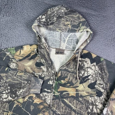 Sudadera con Capucha Cremallera Completa Camuflada Realtree Exterior Jerzees De Colección Años 90 Cuadrada Foto 1 de 4