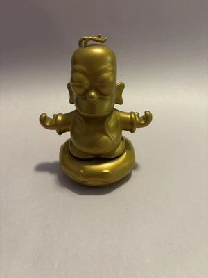 KIDROBOT THE SIMPSONS HOMER 3" VINYL BUDDHA DONUT GOLD FIGURE NO BOX - Image 1 of 2