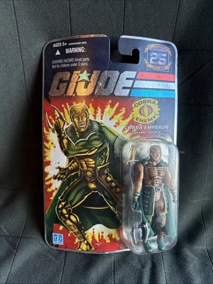 Figura de acción GI Joe 25 aniversario Cobra Enemy Emperador Serpentor con tarjeta Foto 1 de 4