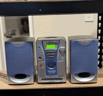 Aiwa Y2K Micro Compact CD/Am-Fm Radio & Cassette Tape Stereo LCX-107 Tested - Image 1 of 4