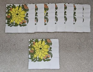 Juego de 8 Servilletas de Cóctel Vintage Papel Flores Sueltas Años 60 70 - Imagen 1 de 7