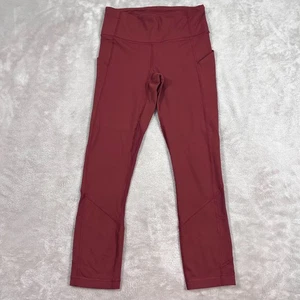 Lululemon Daily Lineup Leggings Damengröße 2 dunkel Sport rot aktiv 23" Schrittlänge - Bild 1 von 13