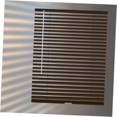 Mini Persianas de Aluminio para Ventanas Inalámbricas Ventana Horizontal 38"W x 64"H Marrón Foto 1 de 4