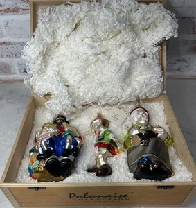 Kurt Adler Polonesa Pinocho Caja Set Vidrio Navidad Adornos Polonia - Imagen 1 de 17
