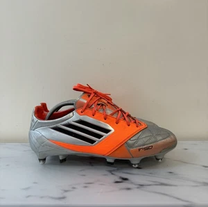 Adidas F50 Adizero X-TRX SG US 8.5 RARE Soccer Cleats Messi Silver/Orange - Picture 1 of 8