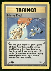 Pokemon Tcg NM Misty's Duel [1st Edition] #123 Pokemon Gym Heroes - Picture 1 of 2