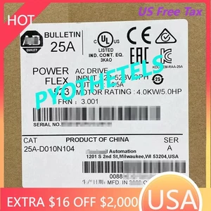 New AB 25A-D010N104 Powerflex 523 AC Drive 4kW 5Hp 25AD010N104 US Free Tax - Picture 1 of 6