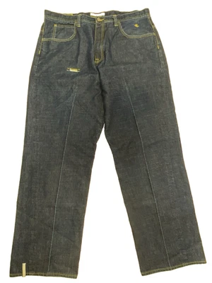 ROCA WEAR BAGGY WIDE LEG HIP HOP GRUNGE EMBROIDERED DENIM JEANS MEN'S SZ 40X34 - Image 1 of 4