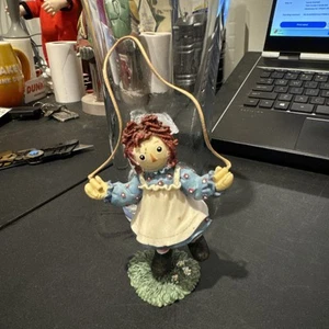 Enesco Raggedy Ann & Andy Figurine Hop Over Troubles with a Happy Heart Inside - Picture 1 of 6