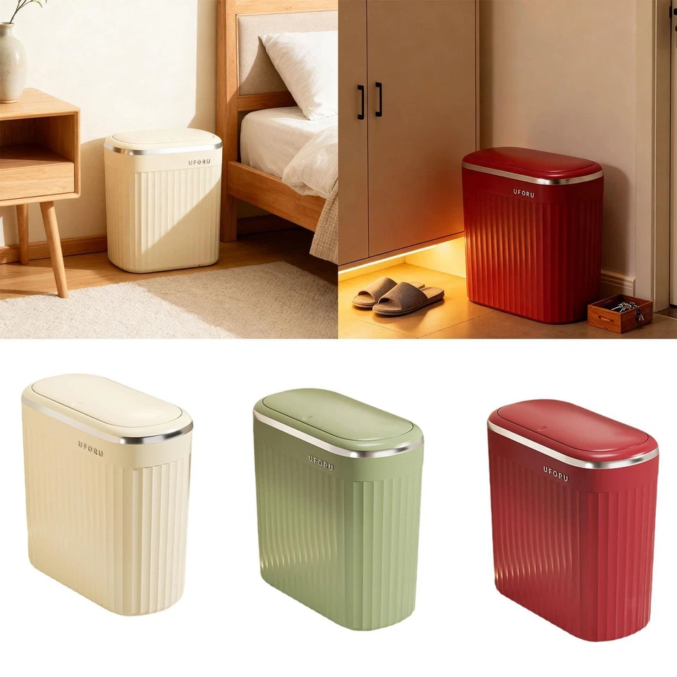 Bathroom Small Trash Can with Lid, Garbage Bin, Portable Covered Garbage Pail - Image 1 of 1