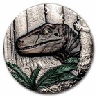 2025 Liberia 2 oz Silver Jurassic Life Dinosaur: Velociraptor
