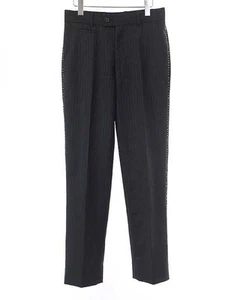 USED ISSEY MIYAKE SIDE-STITCHED STRIPED SLACKS ACCEPTABLE M-D817 - Picture 1 of 4