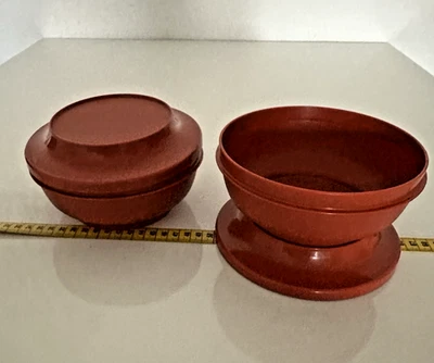 Tupperware Snack oder Asia-Schälchen - Reisschüsseln - 2 x groß  terrakotta - Bild 1 von 2
