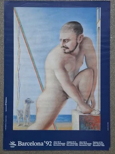 1992 Barcelona Olympics Posters Sport Poster by Guillermo Pérez Villalta RARE - Picture 1 of 9