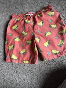 abercrombie & Fitch kids boys 13/14 Swim Trunks Tacos New Style Mesh Lining - Picture 1 of 7