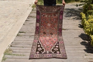 Turkish 2x5 Rug Handwoven Kars Carpet 82x176cm Natural Wool Oriental Multicolor - Picture 1 of 12
