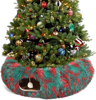 LUCKITTY Natal Quente Fofo Pelúcia Gato Cachorro Cama Túnel com Almofada Lavável - B - Imagem 1 de 4