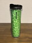 STARBUCKS 2011 Travel Mug Tumbler 16 oz Green Black Plastic BPA Free