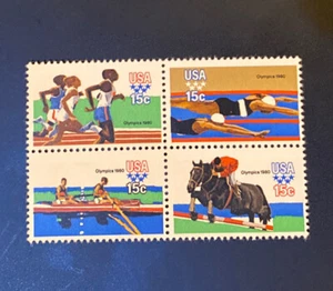 1980 Summer Olympics MNH block of 4 Scott's 1791-94 - Picture 1 of 1