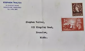 Stamp Addressed Envelope With Queen Elizabeth Stamp Overstamp Tangier & King... - Picture 1 of 2
