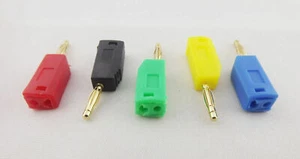 10pz Connettore Spina Banana Mini Impilabile Rame Oro Radiohack 2mm 5 Colori - Foto 1 di 7