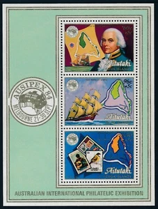 1984 AITUTAKI AUSIPEX '84 MELBOURNE MINI SHEET FINE MINT MNH - Picture 1 of 1