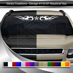 133-01 NAUTICAL STAR Decal Sticker Windshield Window Vinyl Graphic Banner Star - Picture 1 of 7