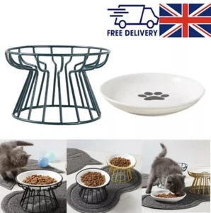 Nordic Style Cat Bowl Pet Feeding Dish Cat Food Bowl Cat Elevated Feeder UK - Picture 1 of 10