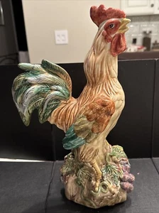 Vtg. Large Ceramic Rooster Figurine Farmhouse Decor Statue 14” Tall - Picture 1 of 8