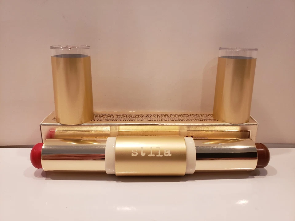 STILA - Blush & Bronze Hydro-Blur Cheek Duo - Arándano/Caoba - 0,33 OZ - NUEVO EN CAJA Foto 1 de 1