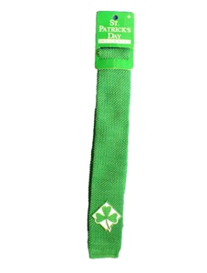 Corbata Gibson San Patricio Vintage Tela DELINOSA con Trébol Vacaciones IRISANAS NUEVA - Imagen 1 de 4