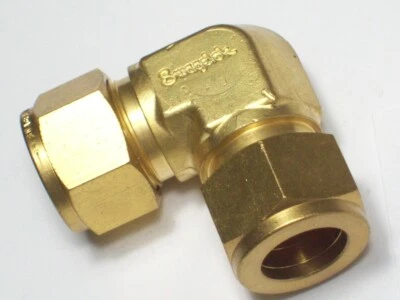 1- Swagelok Brass Compression Elbow Union Fitting, 5/8" OD Tube, B-1010-9 - Image 1 of 3