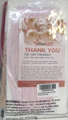 StarDec, Decoraciones de Fiesta Oro Rosa, Bodas, Baby Shower, Cumpleaños. Foto 1 de 4