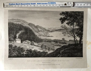 Impresión A. Aglio N. Chater VISTA DEL LAGO DE JOUX EN EL DESCENSO DE VEAU-LION - Imagen 1 de 5