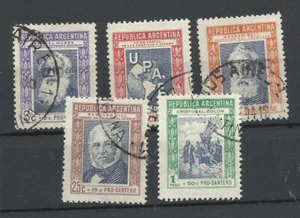 ARGENTINA, YV # 431/5, PRO-CARTERO, COMPLETE SET, USED  - Picture 1 of 1