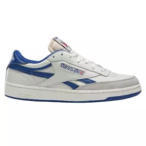 REEBOK MENS CLUB C REVENGE TRAINERS SHOES SNEAKERS CHALK WHITE BLUE RETRO NEW OG - Picture 1 of 10