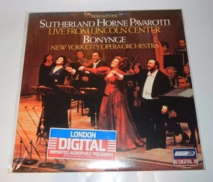 Sutherland Horne Pavarotti Live From Lincoln Center Bonynge Vinyl LP Record New - Imagen 1 de 3