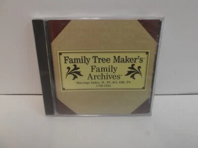 CD Family Tree Maker’s Family Archives Marriage Index: IL IN KY OH TN 1720-1926 - Image 1 of 2